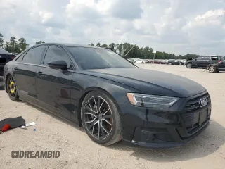 2021 Audi A8 with VIN WAU8DAF86MN007714, listed as a Copart auction lot 72371804 with 55,932 mi miles and Salvage Title. Bid and sale history available at carsss.com. Image 4.