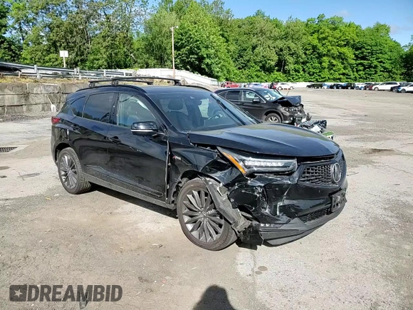 2023 Acura RDX Advance with VIN 5J8TC2H80PL019474, listed as a Copart auction lot 57216245 with 16,359 mi miles and Salvage title. Bid and sale history available at DreamBid. Image 14.