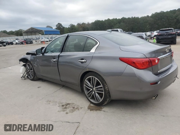 2014 Infiniti Q50 Hybrid Sport with VIN JN1AV7AP2EM690346, listed as a Copart auction lot 79770594 with 114,964 mi miles and Salvage Title. Bid and sale history available at carsss.com. Image 2.