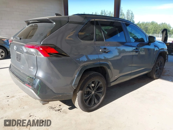 2022 Toyota RAV4 Hybrid SE with VIN 2T3T6RFVXNW033965, listed as a IAAI auction lot 42368450 with 27,377 mi miles and . Bid and sale history available at DreamBid. Image 4.