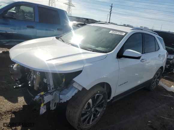 2022 Chevrolet Equinox Premier with VIN 3GNAXNEV7NS225086, listed as a Copart auction lot 48497295 with 15,762 mi miles and Salvage Title. Bid and sale history available at carsss.com. Image 1.