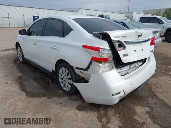 2014 Nissan Sentra S with VIN 3N1AB7AP1EL692463, listed as a IAAI auction lot 42035053 with 63,749 mi miles and . Bid and sale history available at DreamBid. Image 3.