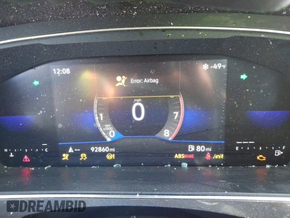 2022 Volkswagen Tiguan SE R-Line Black with VIN 3VVCB7AX1NM022655, listed as a IAAI auction lot 41319977 with 92,860 mi miles and . Bid and sale history available at DreamBid. Image 7.