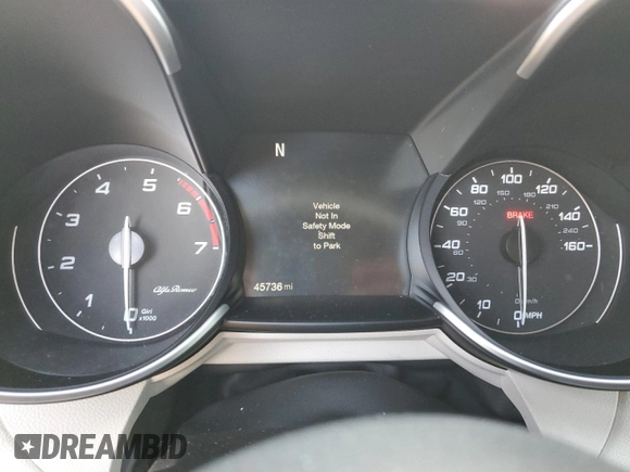 2018 Alfa Romeo Giulia with VIN ZARFAEBN5J7582236, listed as a Copart auction lot 49299943 with 45,736 mi miles. Bid and sale history available at carsss.com. Image 9.