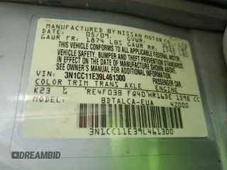 2009 Nissan Versa 1.6 with VIN 3N1CC11E39L461300, listed as a Copart auction lot 44460735 with 79,394 mi miles and Salvage Title. Bid and sale history available at carsss.com. Image 12.