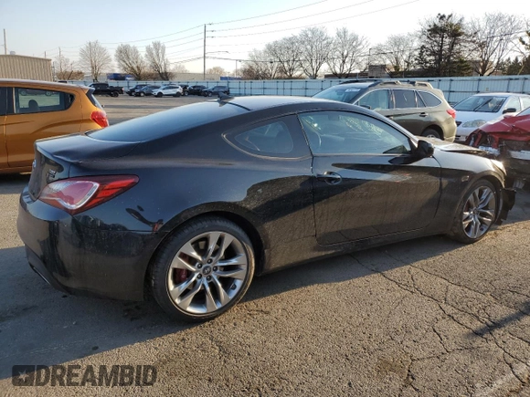 2013 Hyundai Genesis Coupe R-Spec with VIN KMHHT6KD4DU111402, listed as a Copart auction lot 48752935 with 104,119 mi miles and Salvage title. Bid and sale history available at DreamBid. Image 3.
