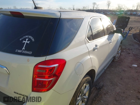 2016 Chevrolet Equinox LS with VIN 2GNALBEK7G6350624, listed as a IAAI auction lot 41045164 with 117,493 mi miles. Bid and sale history available at carsss.com. Image 4.