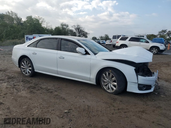 2017 Audi A8 L with VIN WAU44AFDXHN006499, listed as a Copart auction lot 74043014 with 73,043 mi miles and Salvage Title. Bid and sale history available at carsss.com. Image 4.