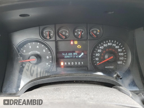 2009 Ford F-150 XL with VIN 1FTPF12V89KA70911, listed as a Copart auction lot 46358075 with 209,017 mi miles and Salvage Title. Bid and sale history available at carsss.com. Image 9.