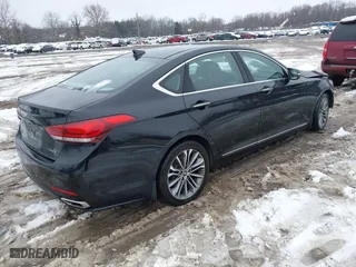 2015 Hyundai Genesis 3.8L with VIN KMHGN4JE9FU099240, listed as a IAAI auction lot 41560635 with 128,345 mi miles. Bid and sale history available at carsss.com. Image 4.