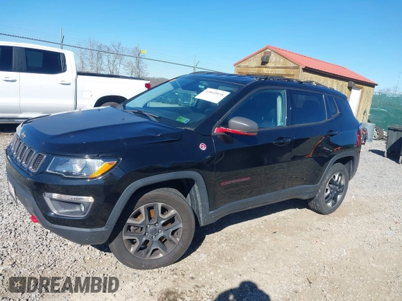 2018 Jeep Compass Trailhawk with VIN 3C4NJDDB8JT309192, listed as a IAAI auction lot 40840838 with 80,887 mi miles and . Bid and sale history available at carsss.com. Image 17.
