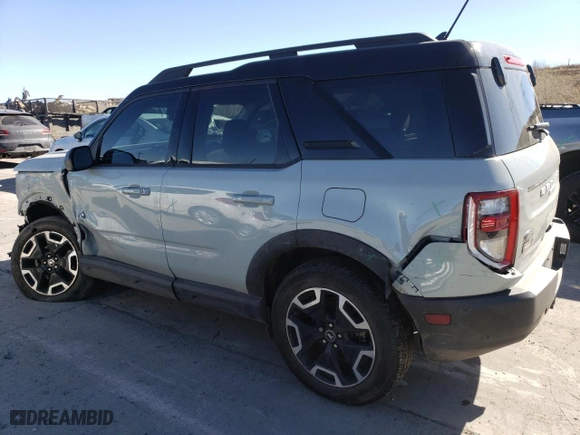 2021 Ford Bronco Sport Outer Banks with VIN 3FMCR9C69MRB40007, listed as a Copart auction lot 46859915 with 21,464 mi miles and Salvage Title. Bid and sale history available at carsss.com. Image 2.