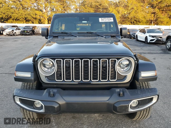 2024 Jeep Wrangler Sahara with VIN 1C4PJXENXRW118401, listed as a Copart auction lot 84731534 with 6,895 mi miles and Salvage Title. Bid and sale history available at DreamBid. Image 5.