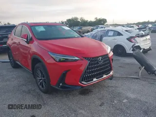 2025 Lexus NX with VIN 2T2ADCAZ8SC018984, listed as a IAAI auction lot 41641184 with 14,489 mi miles. Bid and sale history available at carsss.com. Image 1.