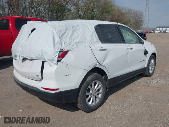 2020 Chevrolet Equinox LT with VIN 3GNAXKEV7LL262385, listed as a IAAI auction lot 41888039 with 53,558 mi miles. Bid and sale history available at carsss.com. Image 4.