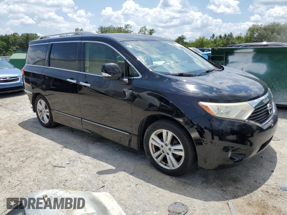 2013 Nissan Quest LE with VIN JN8AE2KP5D9065556, listed as a Copart auction lot 62130425 with 174,438 mi miles and Salvage title. Bid and sale history available at DreamBid. Image 4.