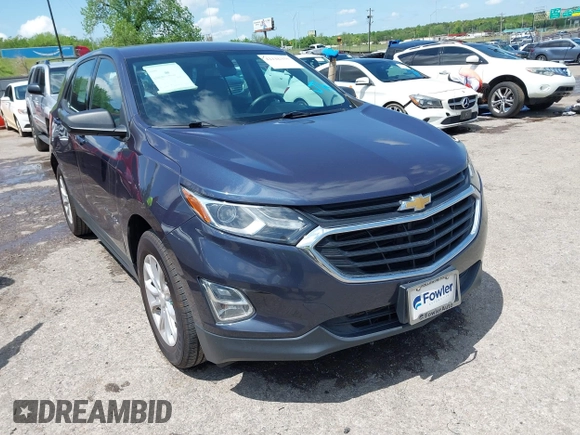2019 Chevrolet Equinox LS with VIN 3GNAXHEV1KL307516, listed as a IAAI auction lot 42116355 with 98,814 mi miles and . Bid and sale history available at carsss.com. Image 1.