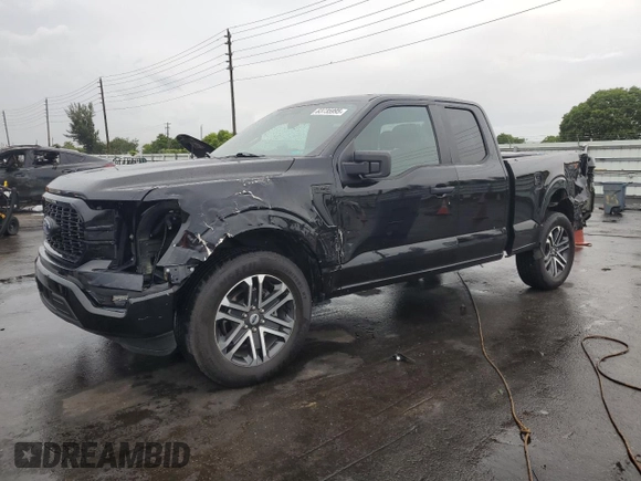 2023 Ford F-150 XL with VIN 1FTEX1CP4PKD57678, listed as a Copart auction lot 63735995 with 21,554 mi miles and Clean title. Bid and sale history available at DreamBid. Image 1.
