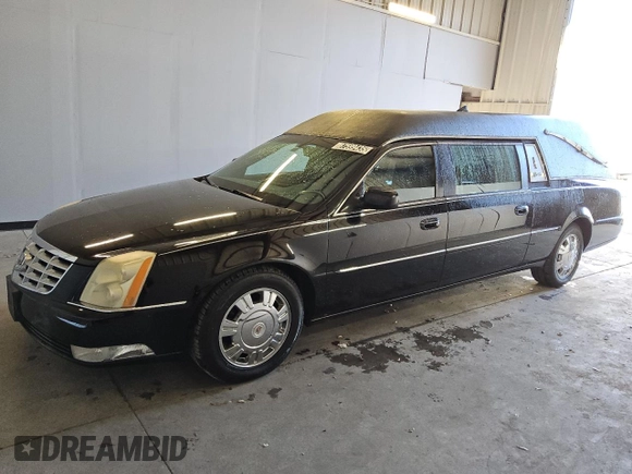 2011 Cadillac DTS Professional Funeral Coach z VIN 1GE8K8C68BU500096, wystawiony jako Copart lot #87599435 z przebiegiem 64 600 mil mil oraz Czysty tytuł • Clean title. Historia ofert i sprzedaży dostępna na DreamBid. Obrazek 1.