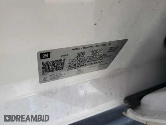 2019 Chevrolet Tahoe LT with VIN 1GNSKBKC7KR392177, listed as a Copart auction lot 45960845 with 96,180 mi miles and Salvage title. Bid and sale history available at DreamBid. Image 13.