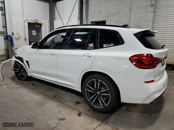 2020 BMW X3 M Competition with VIN 5YMTS0C08L9B85265, listed as a Copart auction lot 76744614 with NaN miles and Salvage Title. Bid and sale history available at carsss.com. Image 2.