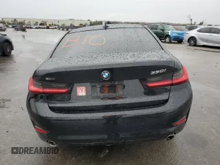 2019 BMW 3 Series 330i xDrive with VIN WBA5R7C52KAJ80510, listed as a Copart auction lot 46527915 with 0 mi miles and Non Repairable. Bid and sale history available at carsss.com. Image 6.