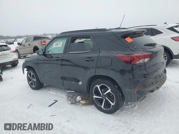 2022 Chevrolet TrailBlazer RS with VIN KL79MUSLXNB146702, listed as a Copart auction lot 45966015 with 46,000 mi miles and Salvage Title. Bid and sale history available at DreamBid. Image 2.
