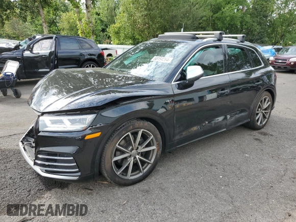 2018 Audi SQ5 Premium Plus with VIN WA1A4AFY8J2008942, listed as a Copart auction lot 68154264 with 99,918 mi miles and Salvage Title. Bid and sale history available at DreamBid. Image 1.