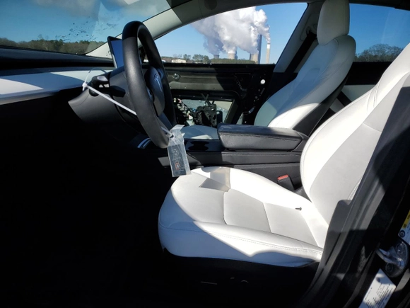 2021 Tesla Model 3 Standard Range Plus with VIN 5YJ3E1EA6MF871143, listed as a Copart auction lot 46451445 with 61,265 mi miles and Salvage Title. Bid and sale history available at carsss.com. Image 7.
