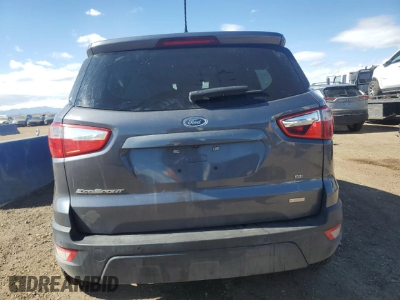 2020 Ford EcoSport SE z VIN MAJ3S2GEXLC355478, wystawiony jako Copart lot #46917515 z przebiegiem 65 689 mil mil oraz Szkody całkowita. Historia ofert i sprzedaży dostępna na DreamBid. Obrazek 6.