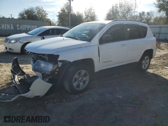 2016 Jeep Compass Sport with VIN 1C4NJCBB8GD731524, listed as a Copart auction lot 42328385 with 103,218 mi miles and Salvage title. Bid and sale history available at DreamBid. Image 1.
