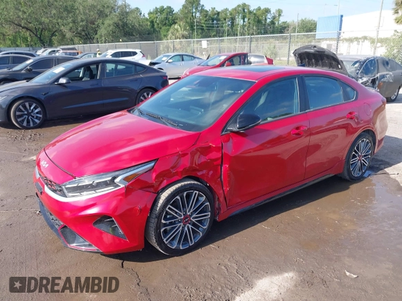 2023 Kia Forte GT with VIN 3KPF44ACXPE618328, listed as a IAAI auction lot 42137484 with 48,691 mi miles and . Bid and sale history available at carsss.com. Image 6.