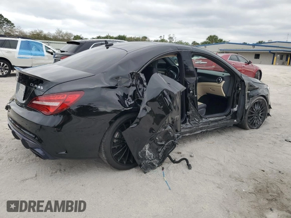 2017 Mercedes-Benz CLA 45 AMG with VIN WDDSJ5CB2HN424882, listed as a Copart auction lot 46393955 with 49,468 mi miles and Salvage Title. Bid and sale history available at DreamBid. Image 3.