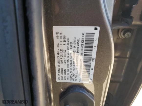 2008 Acura TL with VIN 19UUA66298A029935, listed as a Copart auction lot 89180145 with 203,524 mi miles and Salvage Title. Bid and sale history available at carsss.com. Image 14.