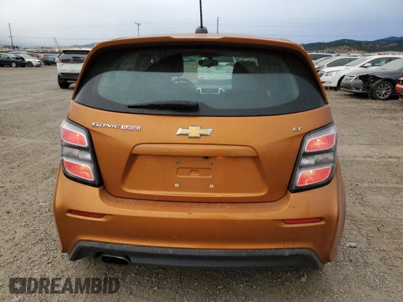 2017 Chevrolet Sonic LT with VIN 1G1JD6SB7H4144930, listed as a Copart auction lot 78539394 with 91,600 mi miles and Salvage Title. Bid and sale history available at carsss.com. Image 6.