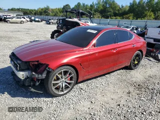2019 Genesis G70 3.3T Advanced with VIN KMTG74LE9KU016607, listed as a Copart auction lot 72913124 with 37,671 mi miles and Salvage Title. Bid and sale history available at carsss.com. Image 1.