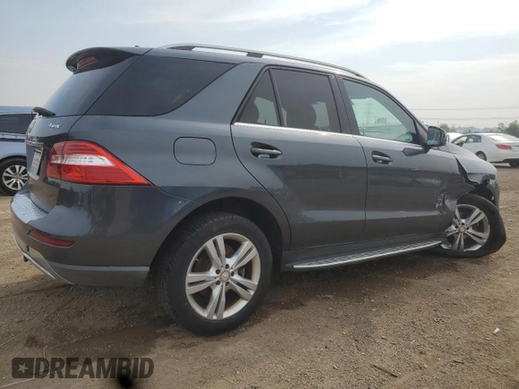 2014 Mercedes-Benz M 350 with VIN 4JGDA5HB9EA273288, listed as a Copart auction lot 59488055 with 105,471 mi miles and Salvage title. Bid and sale history available at DreamBid. Image 3.