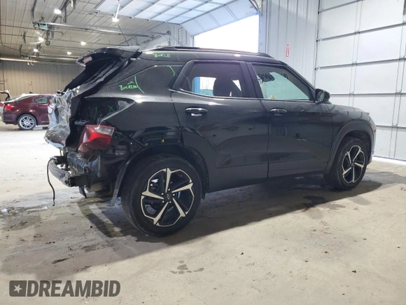 2022 Chevrolet TrailBlazer RS with VIN KL79MUSL3NB057053, listed as a Copart auction lot 81950244 with 49,601 mi miles and Clean Title. Bid and sale history available at DreamBid. Image 3.