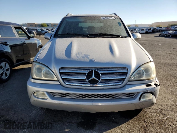 2005 Mercedes-Benz M-Class 3.7L with VIN 4JGAB57E05A538580, listed as a Copart auction lot 76125574 with 170,703 mi miles and Clean Title. Bid and sale history available at carsss.com. Image 5.