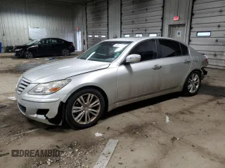 2009 Hyundai Genesis with VIN KMHGC46F99U068257, listed as a Copart auction lot 47504985 with 117,837 mi miles and Non Repairable. Bid and sale history available at carsss.com. Image 1.