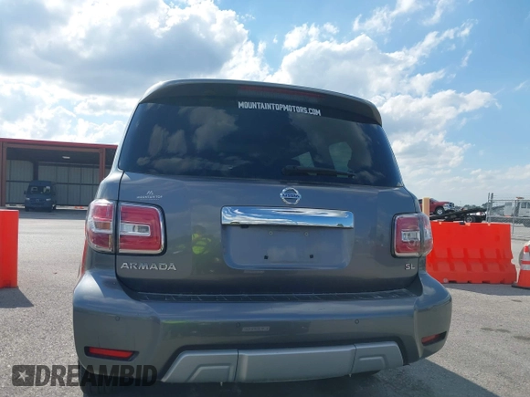 2018 Nissan Armada SL with VIN JN8AY2NC5J9557774, listed as a IAAI auction lot 40205321 with 100,123 mi miles and . Bid and sale history available at DreamBid. Image 16.