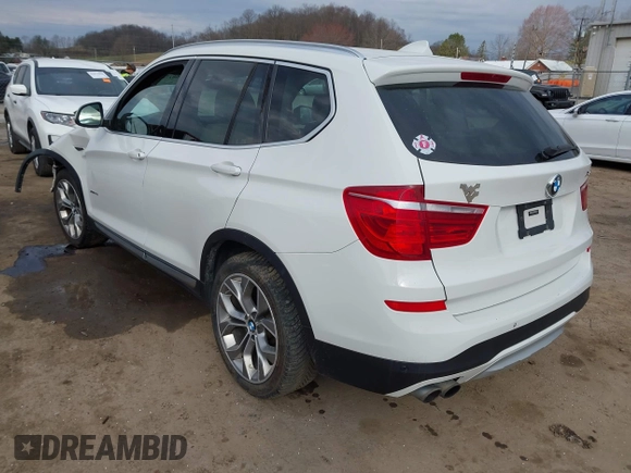 2016 BMW X3 xDrive28i with VIN 5UXWX9C54G0D71241, listed as a IAAI auction lot 41908274 with 190,895 mi miles. Bid and sale history available at carsss.com. Image 3.