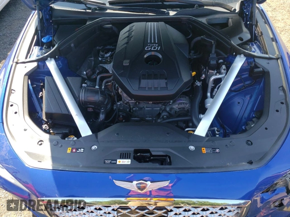 2021 Genesis G70 2.0T with VIN KMTG34LA7MU074906, listed as a Copart auction lot 71181204 with 41,757 mi miles and Salvage title. Bid and sale history available at DreamBid. Image 11.