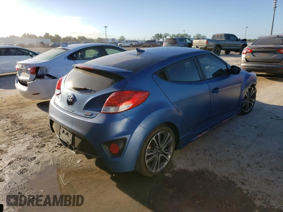 2016 Hyundai Veloster Turbo with VIN KMHTC6AE4GU256240, listed as a Copart auction lot 45146283 with 45,487 mi miles. Bid and sale history available at carsss.com. Image 3.