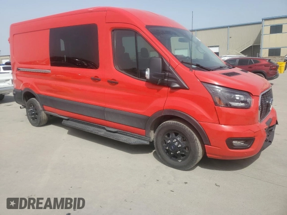 2023 Ford Transit with VIN 1FTBW2DG9PKA39789, listed as a Copart auction lot 48211725 with 52,974 mi miles and Salvage Title. Bid and sale history available at DreamBid. Image 4.