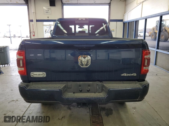2023 Ram 2500 Longhorn with VIN 3C6UR5GL4PG646451, listed as a Copart auction lot 77141314 with 9,852 mi miles and Salvage Title. Bid and sale history available at carsss.com. Image 6.