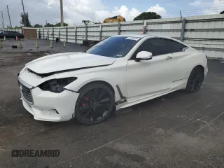 2018 Infiniti Q60 Red Sport 400 with VIN JN1FV7EL6JM631436, listed as a Copart auction lot 62720475 with 49,583 mi miles and Clean title. Bid and sale history available at DreamBid. Image 1.