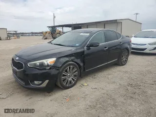 2014 Kia Cadenza Premium with VIN KNALN4D75E5120526, listed as a Copart auction lot 47042555 with 132,230 mi miles and Salvage Title. Bid and sale history available at carsss.com. Image 1.