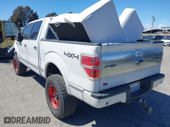 2011 Ford F-150 XLT with VIN 1FTFW1ET7BFB16524, listed as a IAAI auction lot 41729414 with 134,924 mi miles. Bid and sale history available at carsss.com. Image 3.