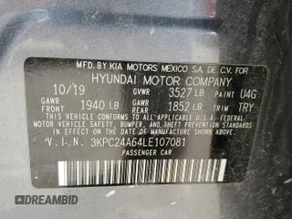 2020 Hyundai Accent SE with VIN 3KPC24A64LE107081, listed as a Copart auction lot 44814583 with 0 mi miles. Bid and sale history available at carsss.com. Image 12.
